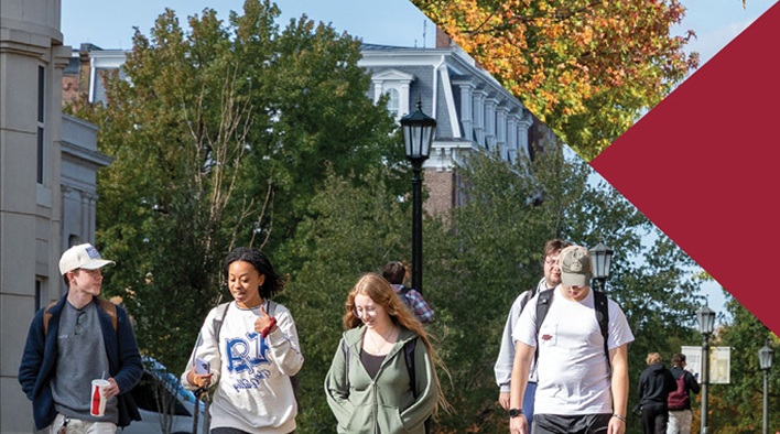 students walking on UofA campus